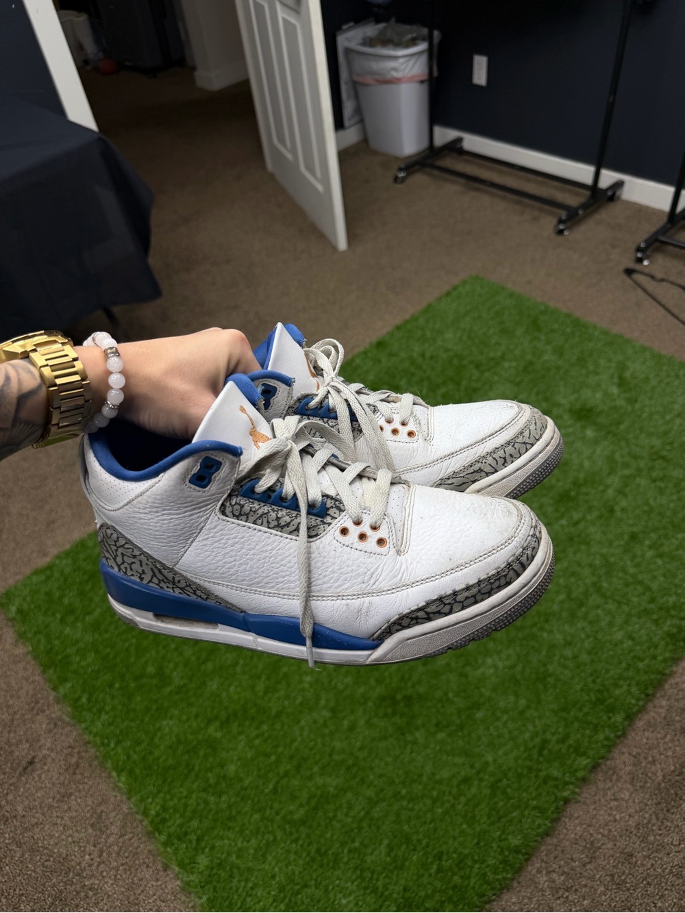 Nike air Jordan 3 wizard blue sneakers fair condition